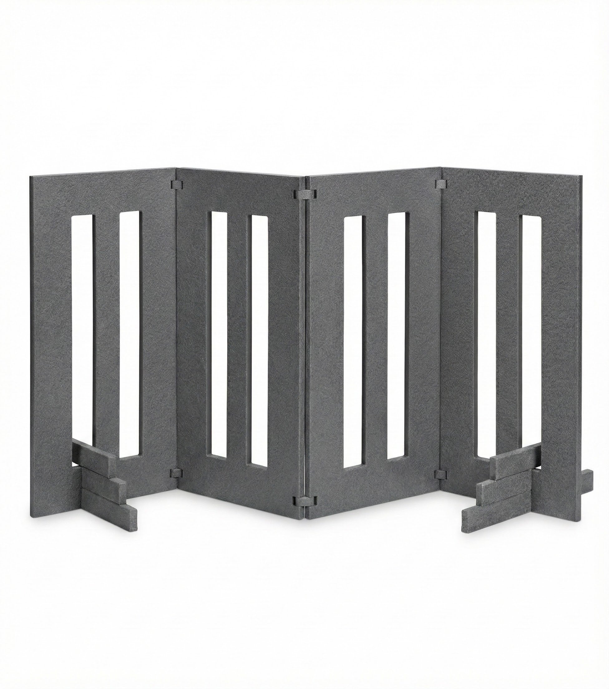 Backyard Dog Freestanding 24" Tall Outdoor Dog Gate - Weatherproof, Adjustable, Foldable Pet Barrier (28" - 80" Extra Wide)
