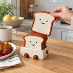 Morning Slice Toast Shaped Snack Plates