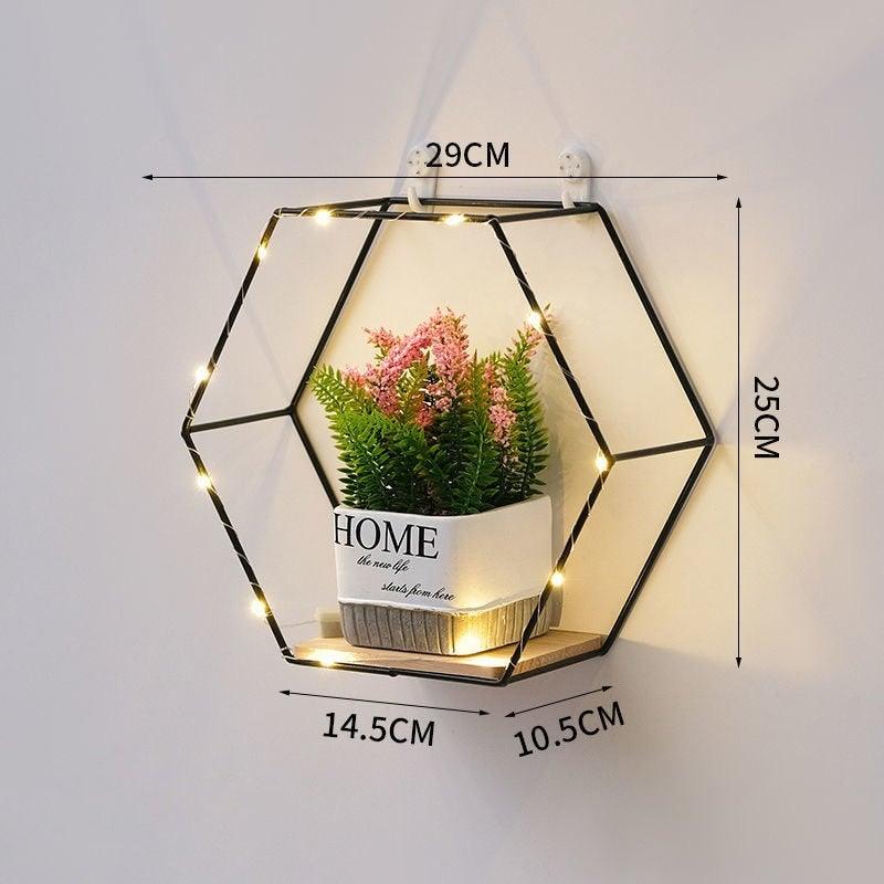 Unique hexagonal wall pot holder vacation