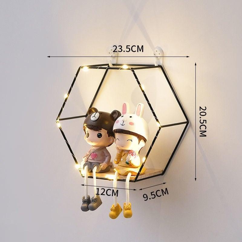 Unique hexagonal wall pot holder vacation