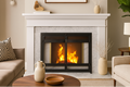 Indus Fireplace Screen- Modern Mission Wrought Iron, Freestanding Flat w/ Doors (44" W x 33" Tall)