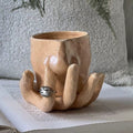 Artistic Hand Grip Base Unique Coffee Mug
