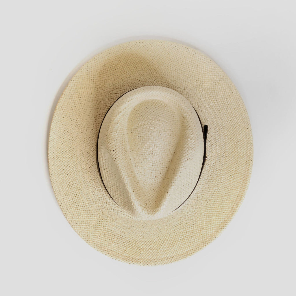 Modern Minimalist Straw Fedora Hat – Coffee | Zevolim