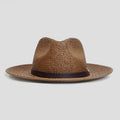 Modern Minimalist Straw Fedora Hat – Coffee | Zevolim