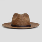 Modern Minimalist Straw Fedora Hat – Coffee | Zevolim