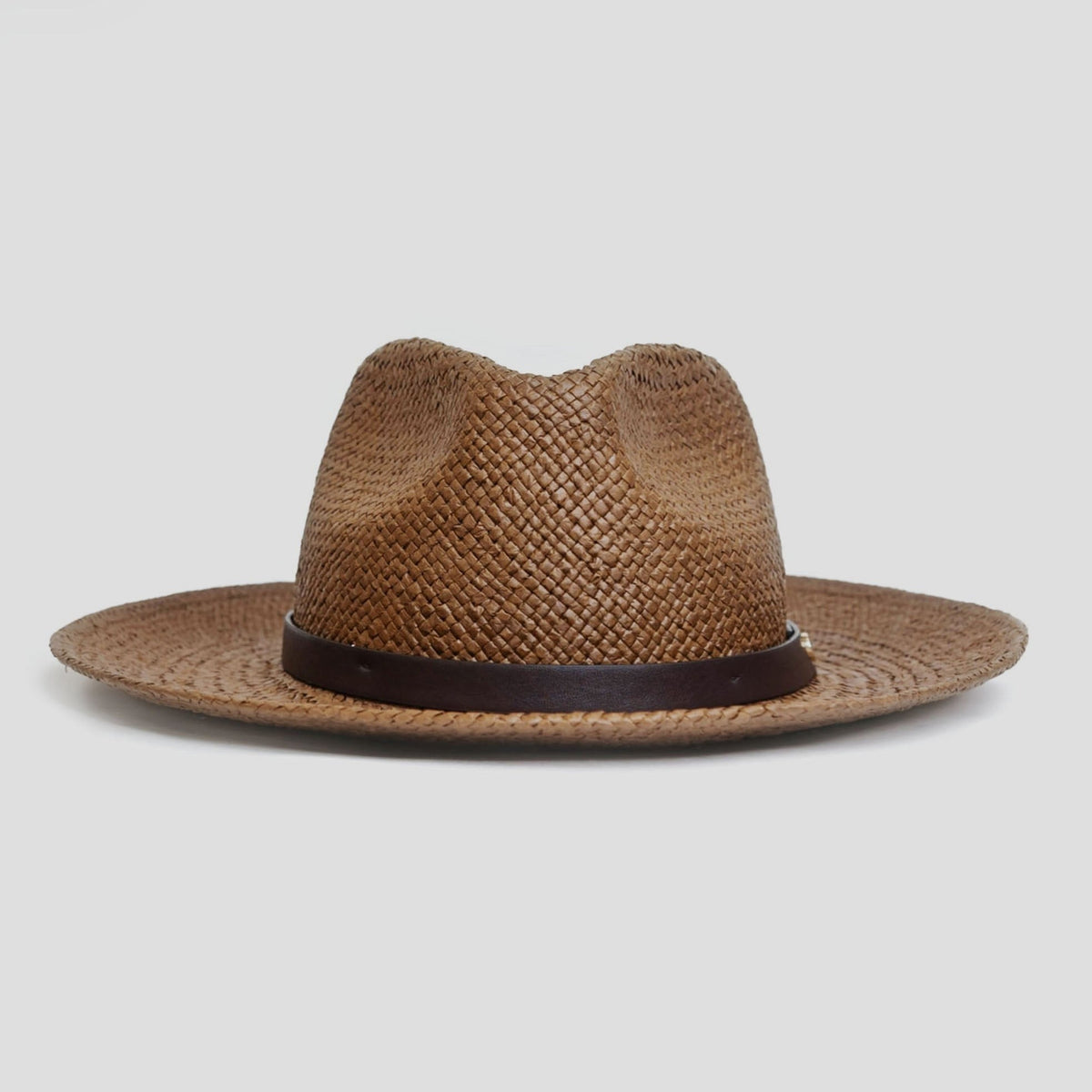 Modern Minimalist Straw Fedora Hat – Coffee | Zevolim