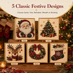 DIY Christmas Pearl Art Kit with Frame – 3D Bead Craft Decor