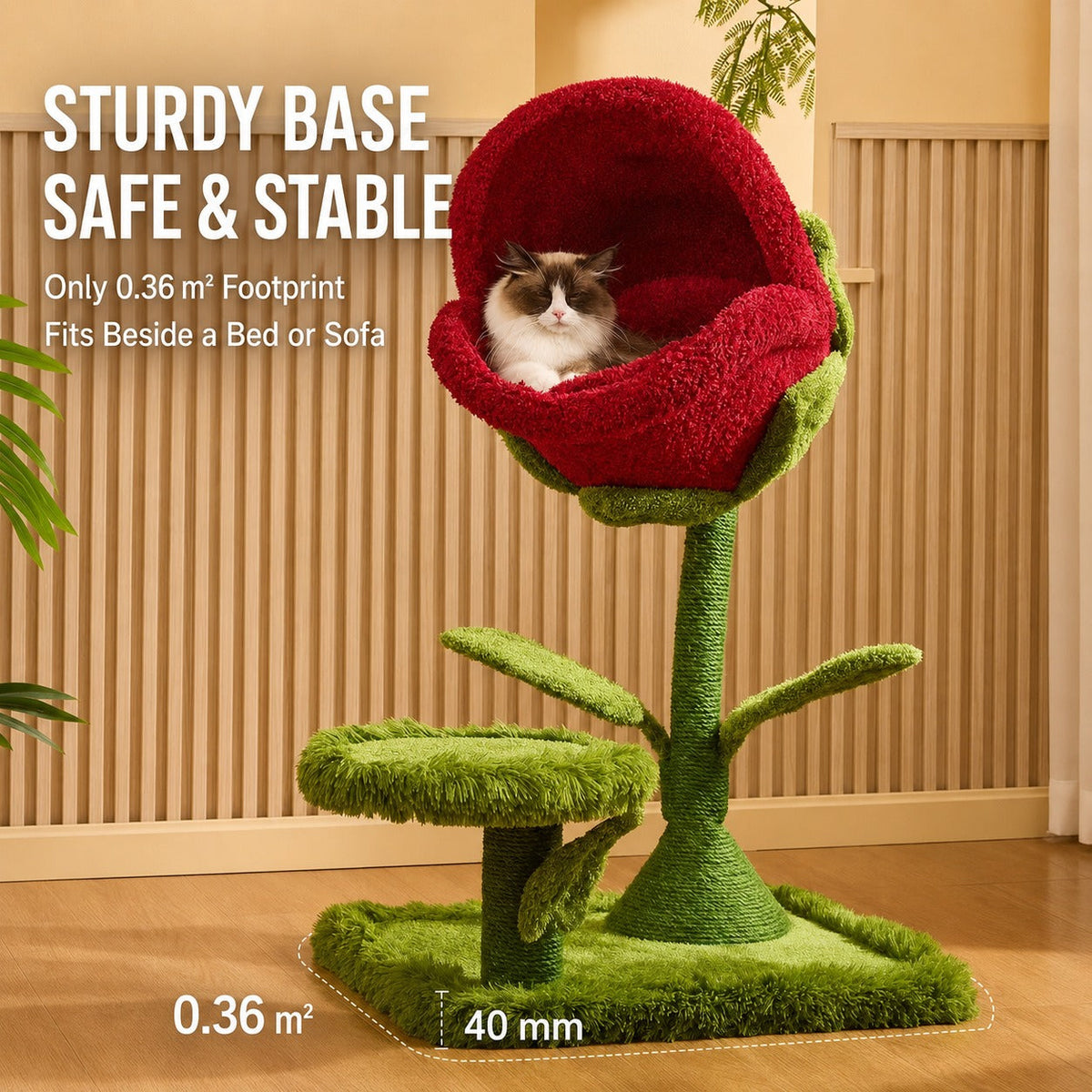 Monster Petal Cozy Cat Climbing Tower Bed