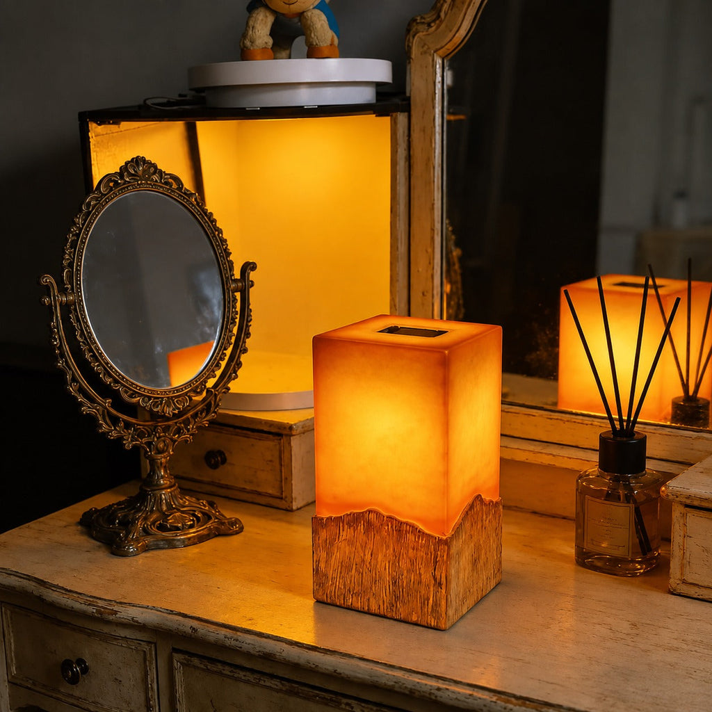 Chargeable Solid Wood LED Night