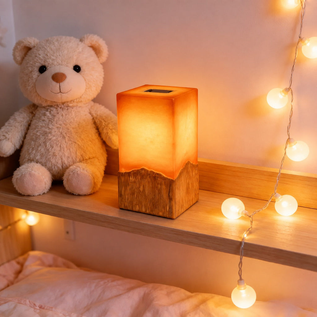 Chargeable Solid Wood LED Night