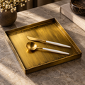 Luxury Gold Color Metal Serving Trays