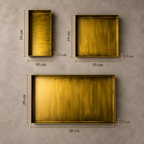 Luxury Gold Color Metal Serving Trays