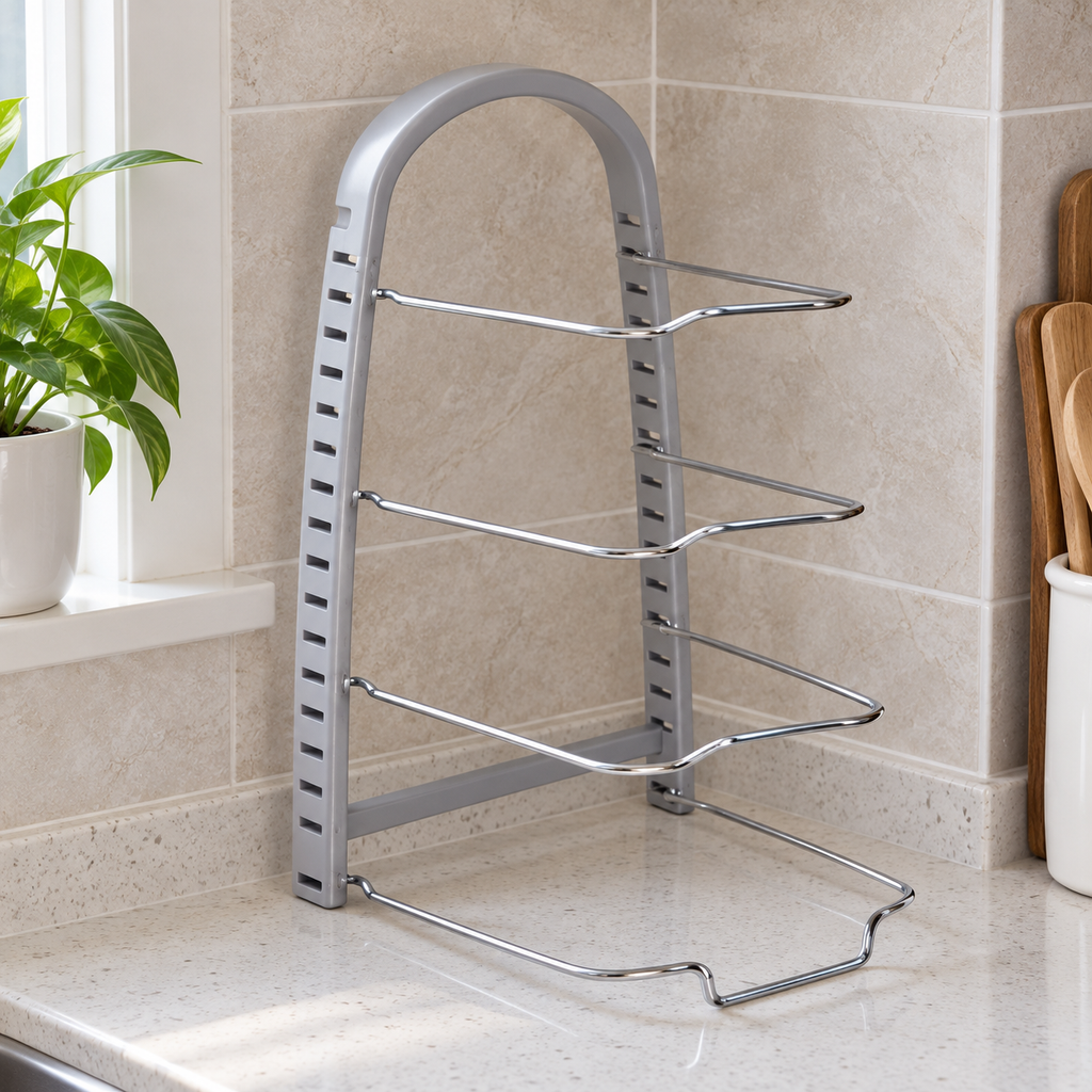 Stainless Steel Pot Lid Rack Spoon Holder