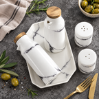 Ceramic Salt And Pepper Oil Bottle Set