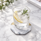 Luxury European Style Marble Stripes Ceramic Coaster