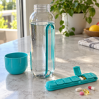 Water Bottle Daily Pill Organizer