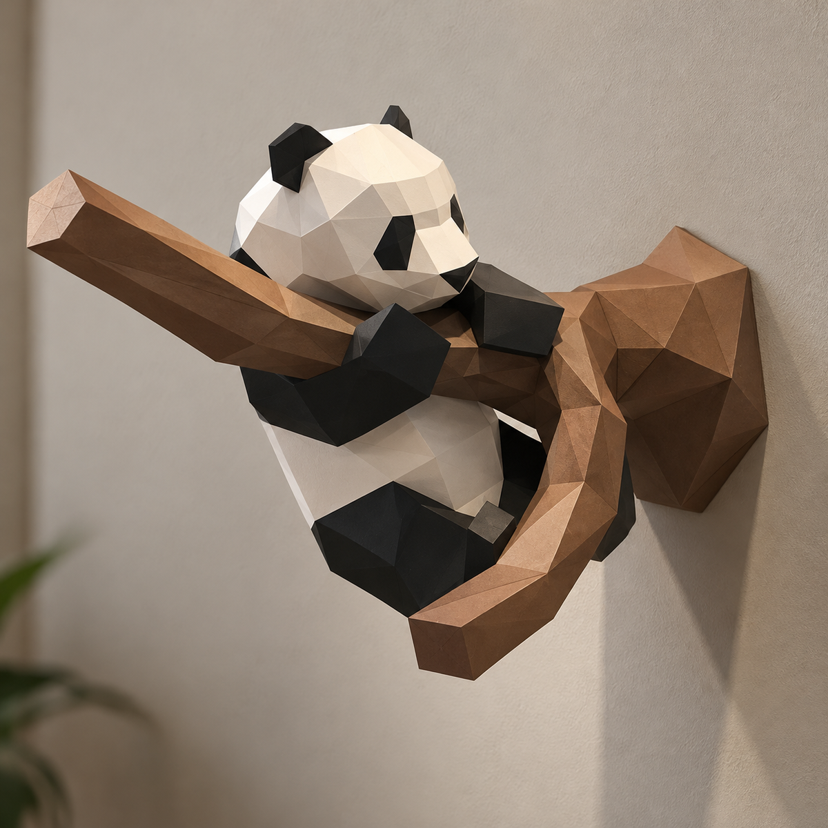 3D Geometric Handmade Panda Wall Decor