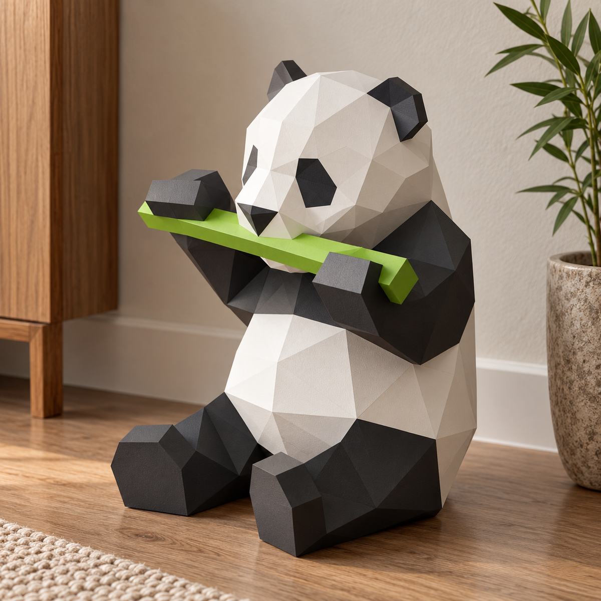 3D Geometric Handmade Panda Wall Decor