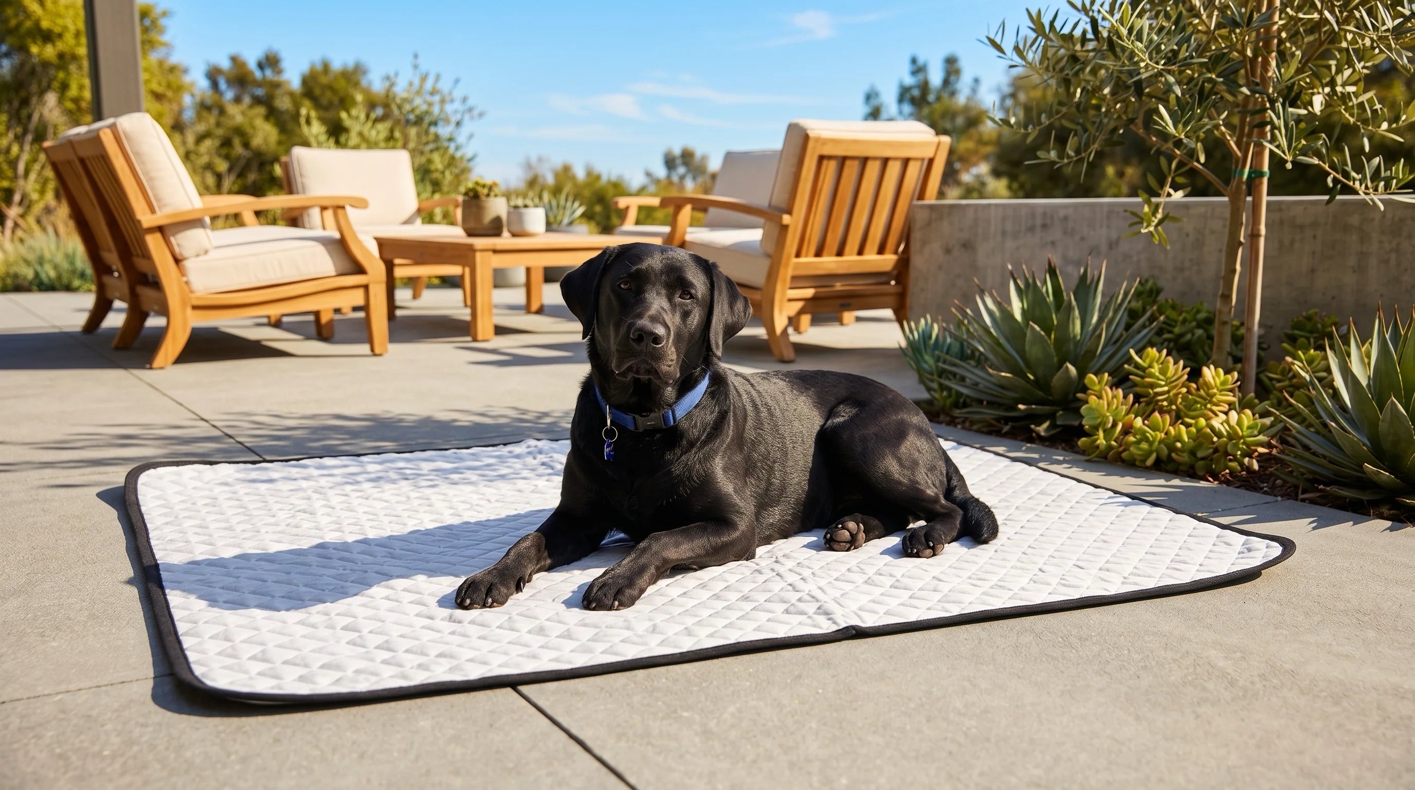 Cooling Mat for Dogs & Cats - Small Dog - Large Breed | Kool Air Fabric by cloak & dawggie