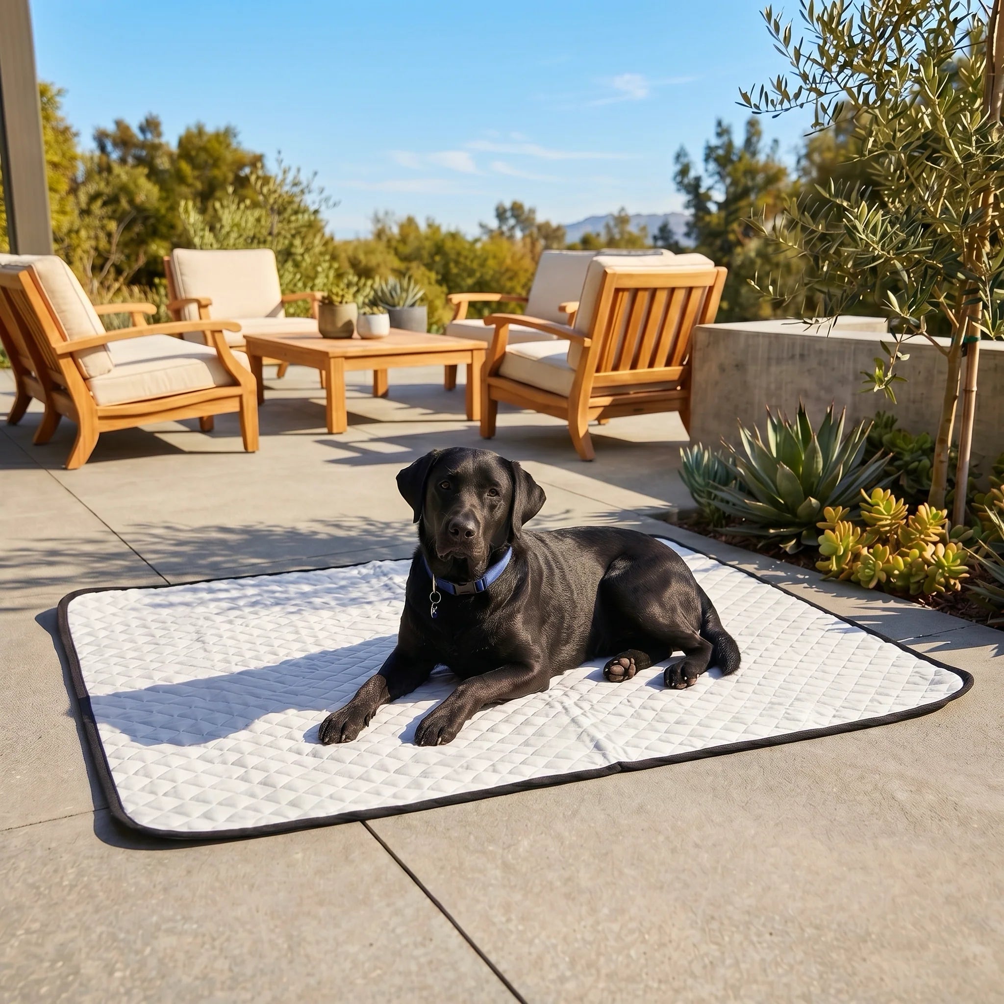 Cooling Mat for Dogs & Cats - Small Dog - Large Breed | Kool Air Fabric by cloak & dawggie