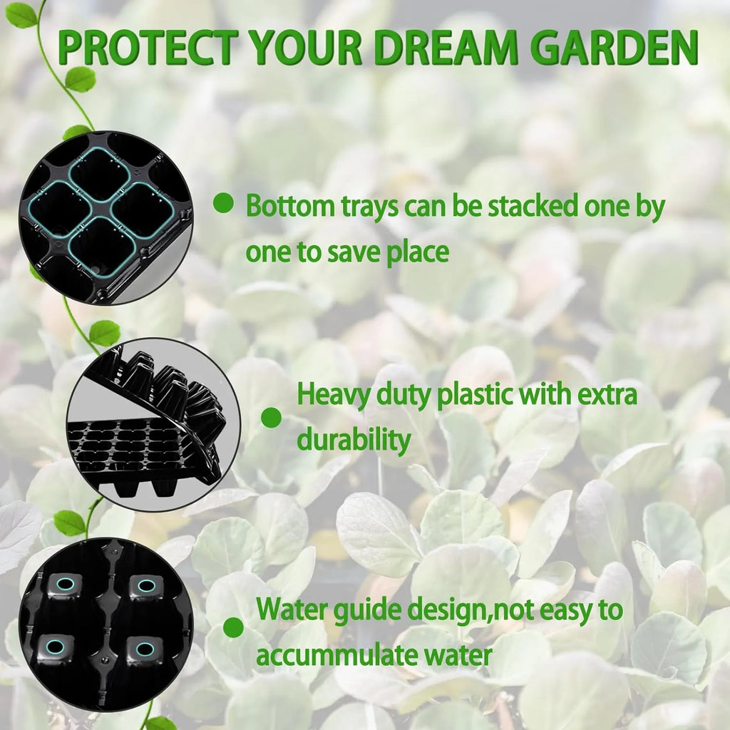 Zevolim| Rectangular Plant Bowl – Seedling Tray for Efficient Germination and Growth of Seedlings