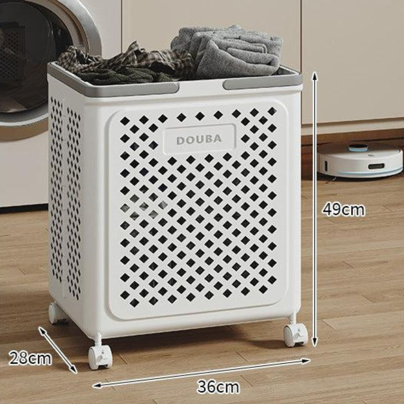 Laundry basket with wheels | Fold, roll, and organize