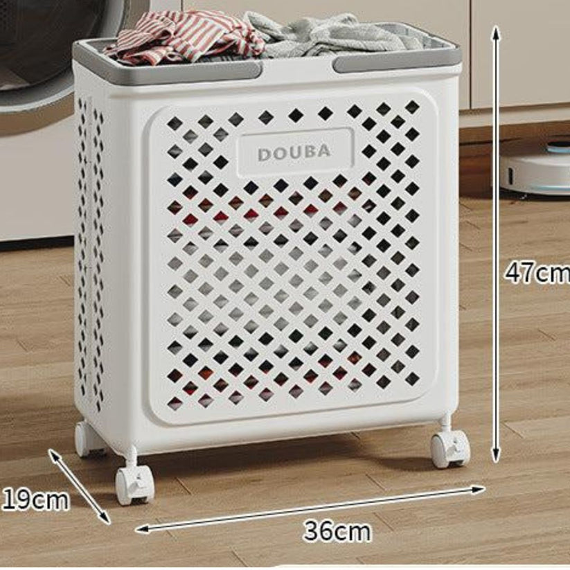 Laundry basket with wheels | Fold, roll, and organize