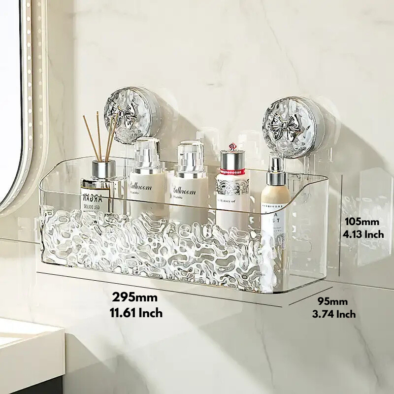 Practical wall shelf | Drill-free storage in the bathroom