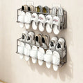 Wall-mounted shoe shelf without drilling