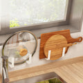 Wall-mounted kitchen shelf made of aluminum without drilling