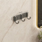 Aluminium coat hooks with adhesive fixation, 3–8 rows