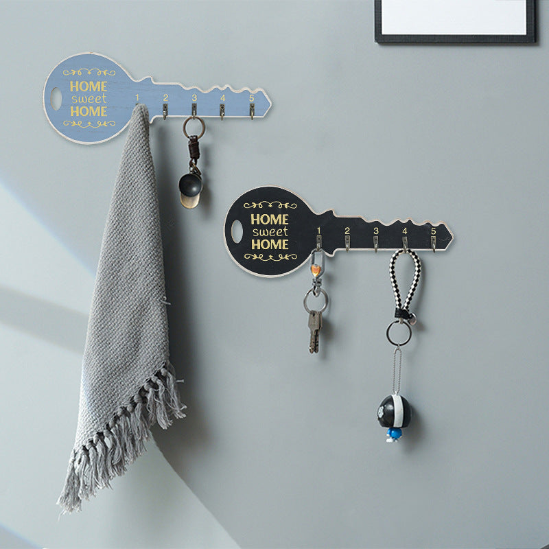 Wood key holder for the wall