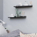 Acrylic wall shelf, black, no drilling
