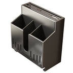 Stainless steel wall shelf for knives and chopsticks