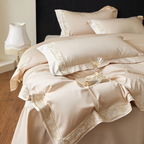 Cotton bedding set, 4-piece, long-staple