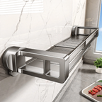 Extendable wall shelf for spices, no drilling
