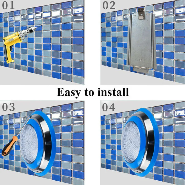 15W LED Stainless Steel Wall-Mounted Pool Light