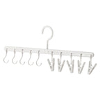 Clothes hook organizer with clips