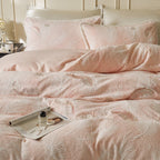 Milk fiber bedding set 4-piece, winter, floral pattern