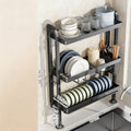 Narrow dish drying rack for the sink