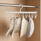 Clothes hook organizer with clips