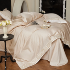Cotton bedding set, 4-piece, long-staple
