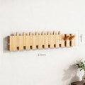 Wood wall coat rack made of beech, 3–12 hooks