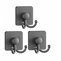 Stainless steel adhesive hooks, self-adhesive, no drilling
