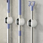 Wall hooks without drilling for brooms and cleaning cloths