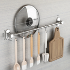 Stainless steel wall hooks for the kitchen, no drilling required
