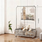 Mobile steel dress rack