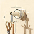 Suction cup wall hooks with six hooks, rotatable