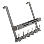Aluminum door hook, double-layered, drill hole-free