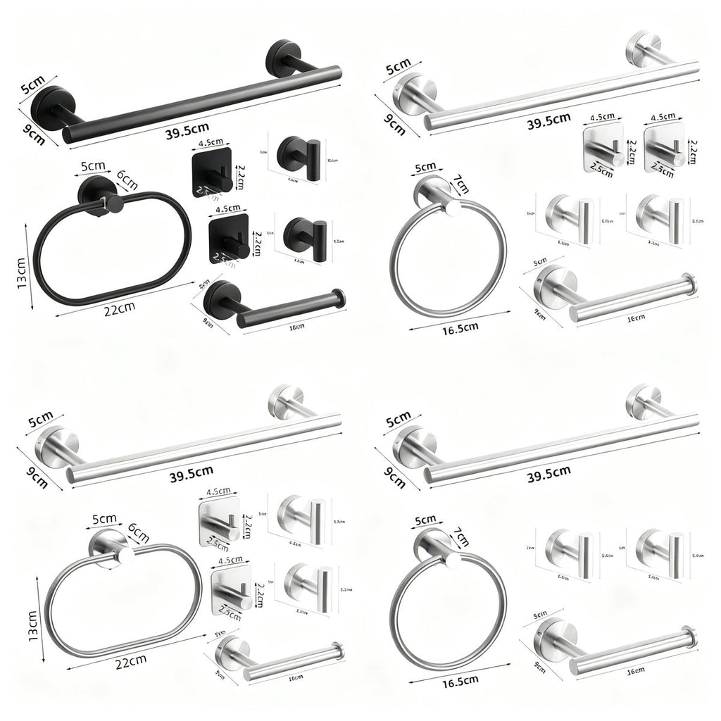 Stainless steel wall hooks, adhesive, bathroom and kitchen